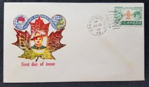 *FREE SHIP Canada Boy Scout 8th World Jamboree 1955 Scouting (FDC) *see scan