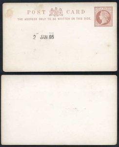 1885 ESSAY for the 1/2d Post Card Handstamped 2nd January 1885