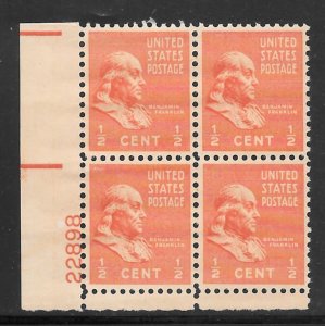 #803 MNH Plate Block