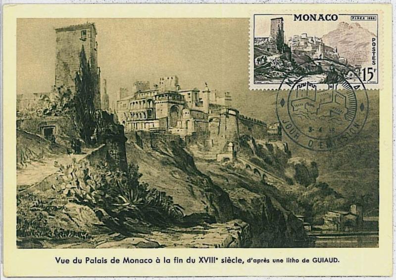 MAXIMUM CARD - Architecture : MONACO 1965 - FDC postmark!