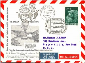 1964 Austria - Day of the Austrian Flag - Salzburg - Balloon Mail - F17367