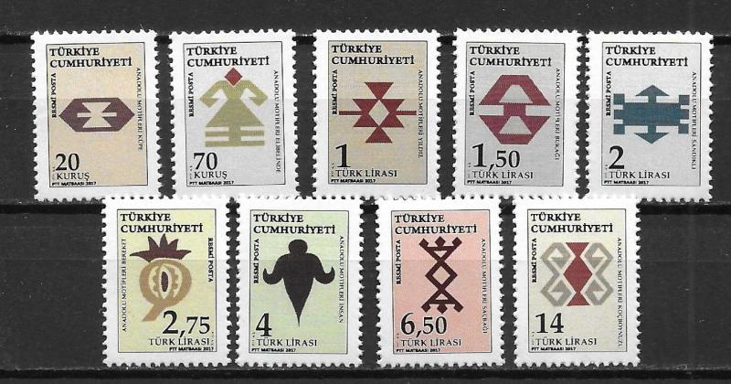 Turkey o364-72 Rug Design Elements set. MNH