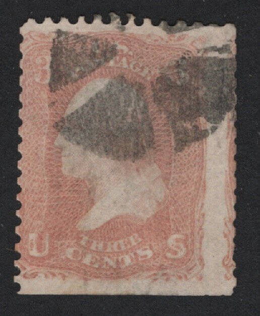 United States USED Scott Number 65 FANCY CANCEL  F-VF  #F47  -  BARNEYS