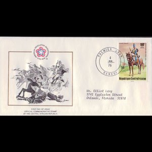 CENTRAL AFRICA 1976 - FDC-C139 US Bicent.