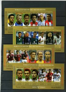 SIERRA LEONE 2002 SOCCER WORLD CUP JAPAN & KOREA 4 SHEETS OF 6 STAMPS MNH