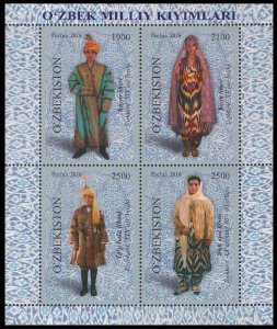 2016 Uzbekistan 1162-65/B82 National Costumes 11,00 €