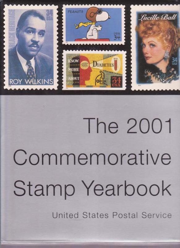 USPS 2001 Stamp Yearbook Complete w/ All Stamps MINT