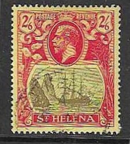 ST.HELENA SG94 1922 2/6 GREY AND RED YELLOW FINE USED 