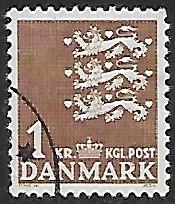 Danmark # 297 - State Seal - 1Kr - used  {Dk1}