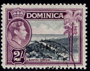 DOMINICA GVI SG106a, 2s slate & purple, FINE USED. Cat £18.