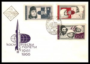 Bulgaria 1521-1526,B29 Space Set of Two U/A FDC