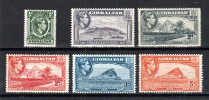 Gibraltar 1938-51 values to 5d between SG 121 and 125c MLH/MH