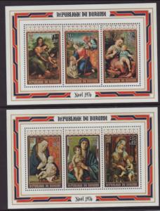 Burundi B73a,CB43a Christmas Souvenir Sheet MNH VF