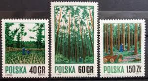 Poland 1971 MNH Stamps Scott 1797-1799 Forest Trees