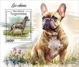 TOGO - 2023 - Dogs - Perf Souv Sheet - Mint Never Hinged