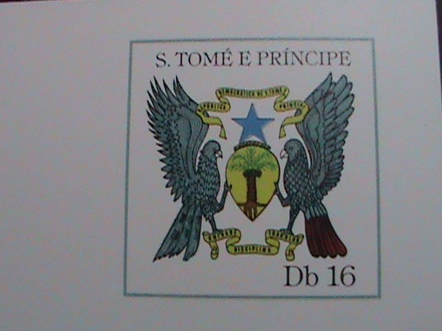 ST. THOMAS 1979 PREPAID COLORFUL LOVELY BIRDS-NATIONAL ARMS POST CARD-MNH VF