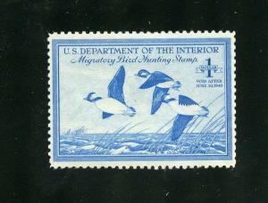 UNITED STATES DUCK STAMP SCOTT#RW15  MINT HINGED--SCOTT VALUE $60.00