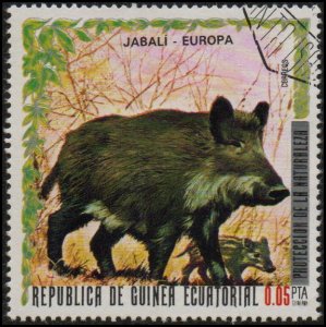 Equatorial Guinea sw1178 - Cto - 0.05p Wild Boar (1976)