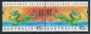 Christmas Island #425-26, Year of the Dragon - Pair, MNH**-