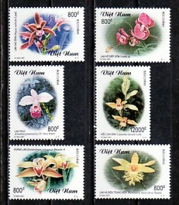 Vietnam, Dem. Rep. Scott cat. 3070-3075. Orchids issue. ^