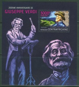 CENTRAL AFRICA  2013 200th MEMORIAL ANNIVERSARY OF GIUSEPPE VERDI  S/SHEET