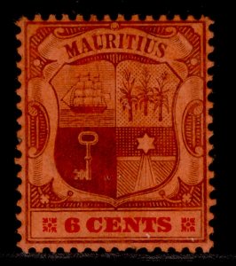 MAURITIUS EDVII SG168a, 6c purple & carmine/red, M MINT. Cat £16. CHALKY
