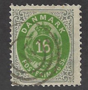 Denmark SC#20 Used F-VF SCV$175.00...Worth a Close Look!