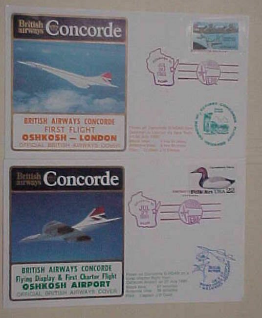 GREAT BRITAIN  CONCORDE FLIGHT  USA OSHKOSH & OSHKOSH-LONDON  1985