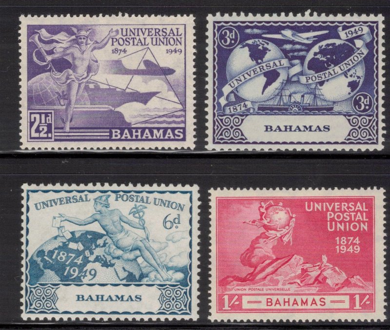 BAHAMAS 1949 UPU Anniversary; Scott 150-53, SG 196-99; MNH