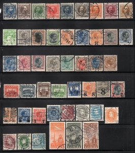 Denmark 1904-34 Better Selection 48 Used Stamps CV$280