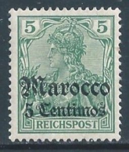 Germany Offices in Morocco #32A MH 5pf Germania Issue Ovptd. Marocco & Surc...