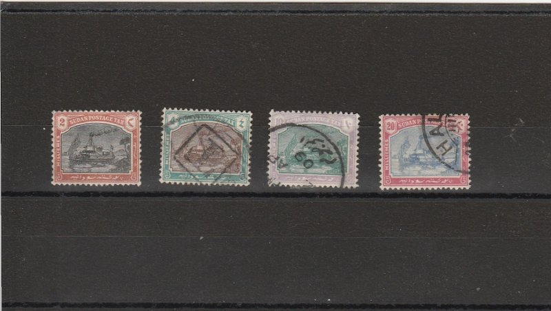 Sudan  Scott#  J5-J8  Used  (1901 Postage Due)