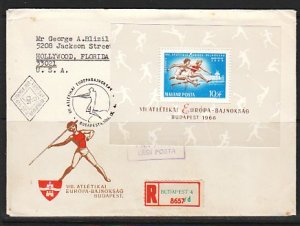 Hungary, Scott cat. C261. Women Athletes s/sheet. First day cover. ^