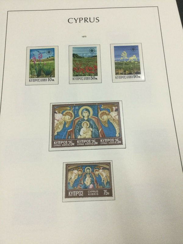 MOMEN: CYPRUS 1969-1973 MINT COLLECTION ON 10 HINGELESS PAGES LOT #225840-6053