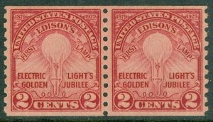 EDW1949SELL : USA 1929 Scott #629 pair. Very Fine-Extra Fine, Mint NH. Cat $45+