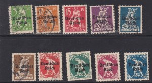 Bavaria # 256-265, Sower & Others, Mint & Used, 1/3 Cat