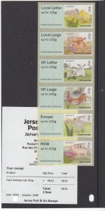 Jersey 2023, ' Post & Go'  Farm Animals,  Set of 6.  unmounted mint...
