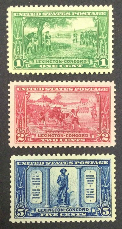 MOMEN: US STAMPS #617-619 MINT OG NH CHOICE SET XF+ LOT #73204