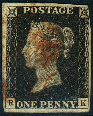 Great Britain #1 Penny Black Used