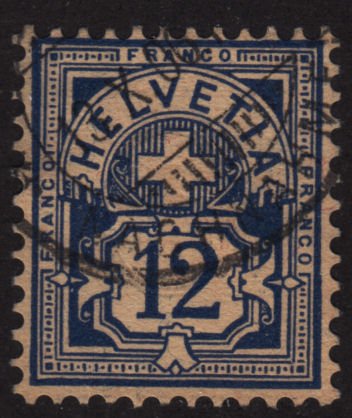 Switzerland 74 Numeral 1882