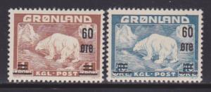 Greenland 39-40 VF-MLH set nice colors scv $ 77 ! see pic !
