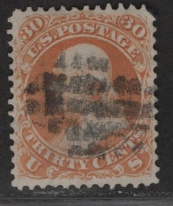 $US Sc#71 used F-VF corner perf tip creases cv. $250