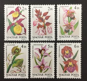 Hungary 1987 #3087-92, Orchids, MNH.