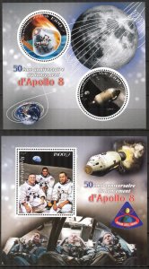 Mali 2018 Space Mission Apollo 8 Sheet + S/S MNH