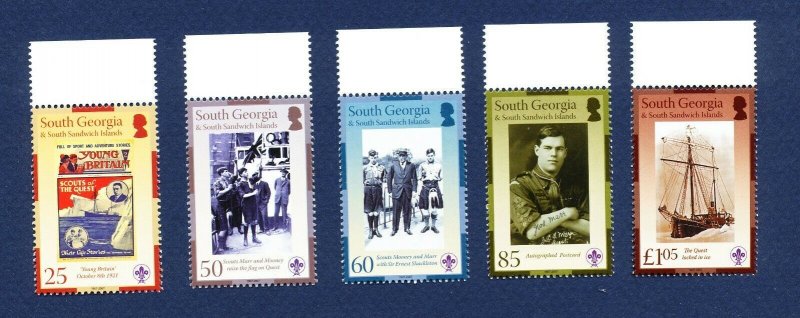 SOUTH GEORGIA - # 354-358; SG 440/4 - MNH - Boy Scouts - 2007