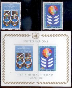 United Nations 1980 SC# 322a-b S/S MNH-OG E124