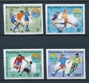 [112731] Central African Republic 1990 World Cup football Italy Imperf. MNH