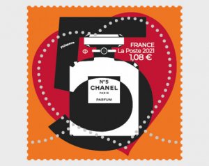 2021 France Chanel 20gr Heart Stamp (Scott NA) MNH