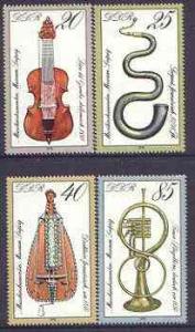 Germany - East 1979 Musical Instruments perf set of 4 unm...