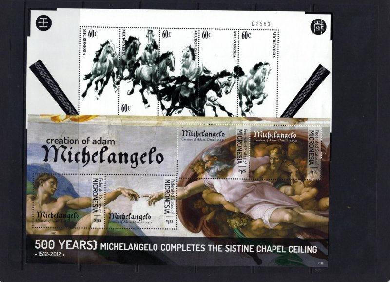 Amazing Art & Painting MNH Collection on NINE pages, Micronesia ZAYIX 0825L1701